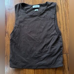 Babaton Brown Sleeveless Top